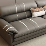 Stylish Gray Sofa with Pine Wood Frame and Faux Leather Accents - Comfortable Cotton Upholstery hzh-1360