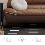 Luxurious Light Brown Sofa with Pine and Oak Wood Frame, Goose Down and Latex Cushioning, and Cotton Faux Leather Finish hzh-1364