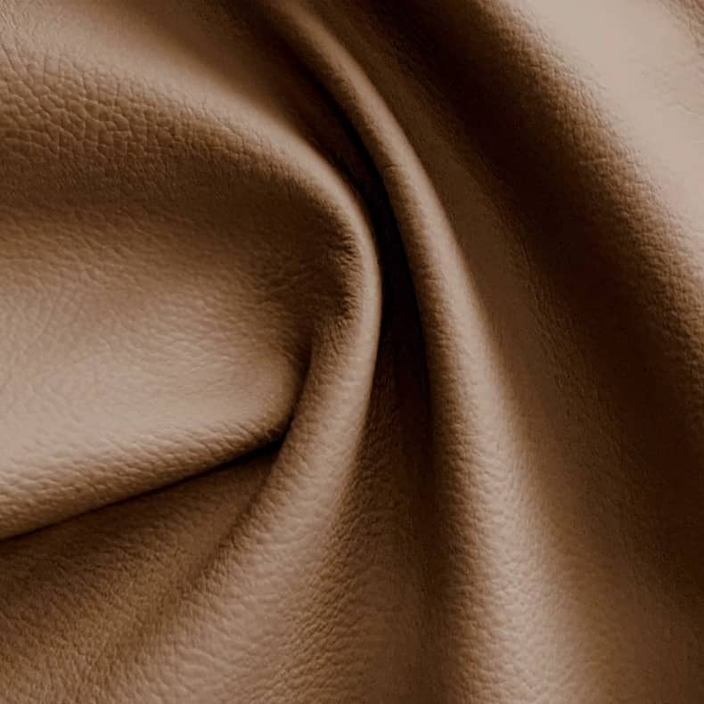 Luxurious Light Brown Sofa with Pine and Oak Wood Frame, Goose Down and Latex Cushioning, and Cotton Faux Leather Finish hzh-1364