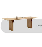 Elegant Ash Wood Dining Table with Unique Curved Design – Modern Home Furniture hzmzw-3149