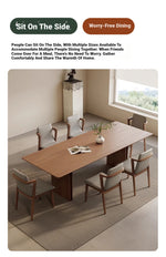 Elegant Ash Wood Dining Table with Unique Curved Design – Modern Home Furniture hzmzw-3149