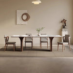 Elegant Ash Wood and Sintered Stone Dining Table – Modern Design for Contemporary Spaces hzmzw-3150