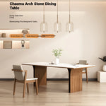 Elegant Ash Wood and Sintered Stone Dining Table – Modern Design for Contemporary Spaces hzmzw-3150