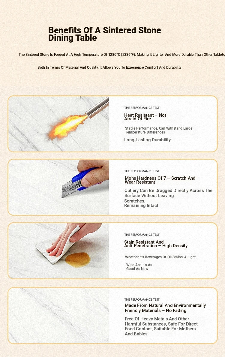 Elegant Ash Wood and Sintered Stone Dining Table – Modern Design for Contemporary Spaces hzmzw-3150