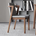 Stylish Ash Wood Chair with Faux Leather Cushion - Modern Comfort for Your Home or Office hzmzw-3151