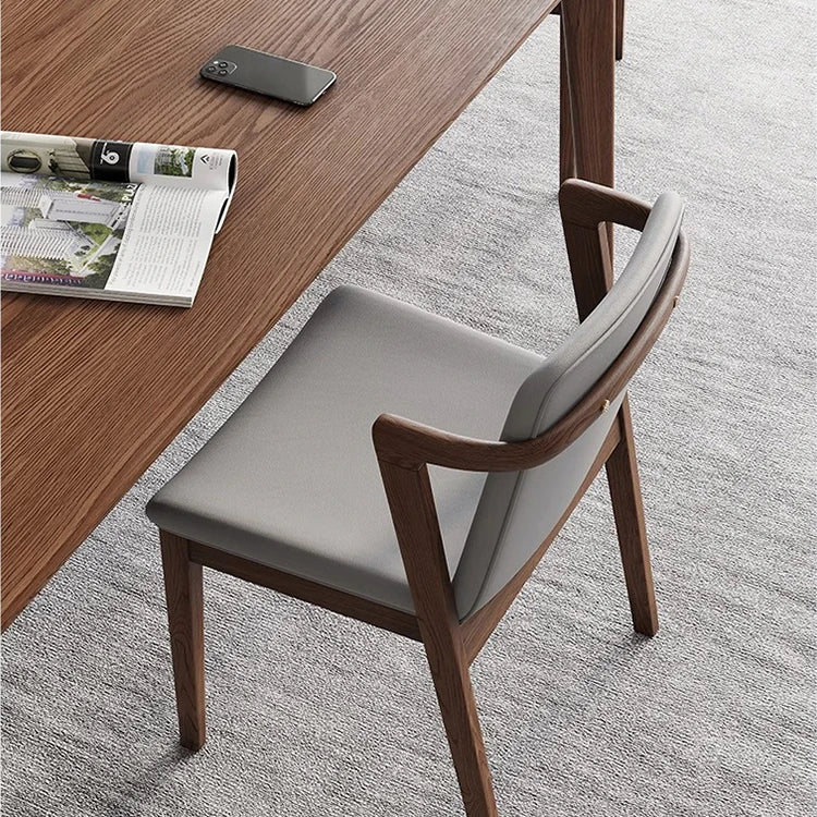 Stylish Ash Wood Chair with Faux Leather Cushion - Modern Comfort for Your Home or Office hzmzw-3151