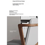 Stylish Ash Wood Chair with Faux Leather Cushion - Modern Comfort for Your Home or Office hzmzw-3151