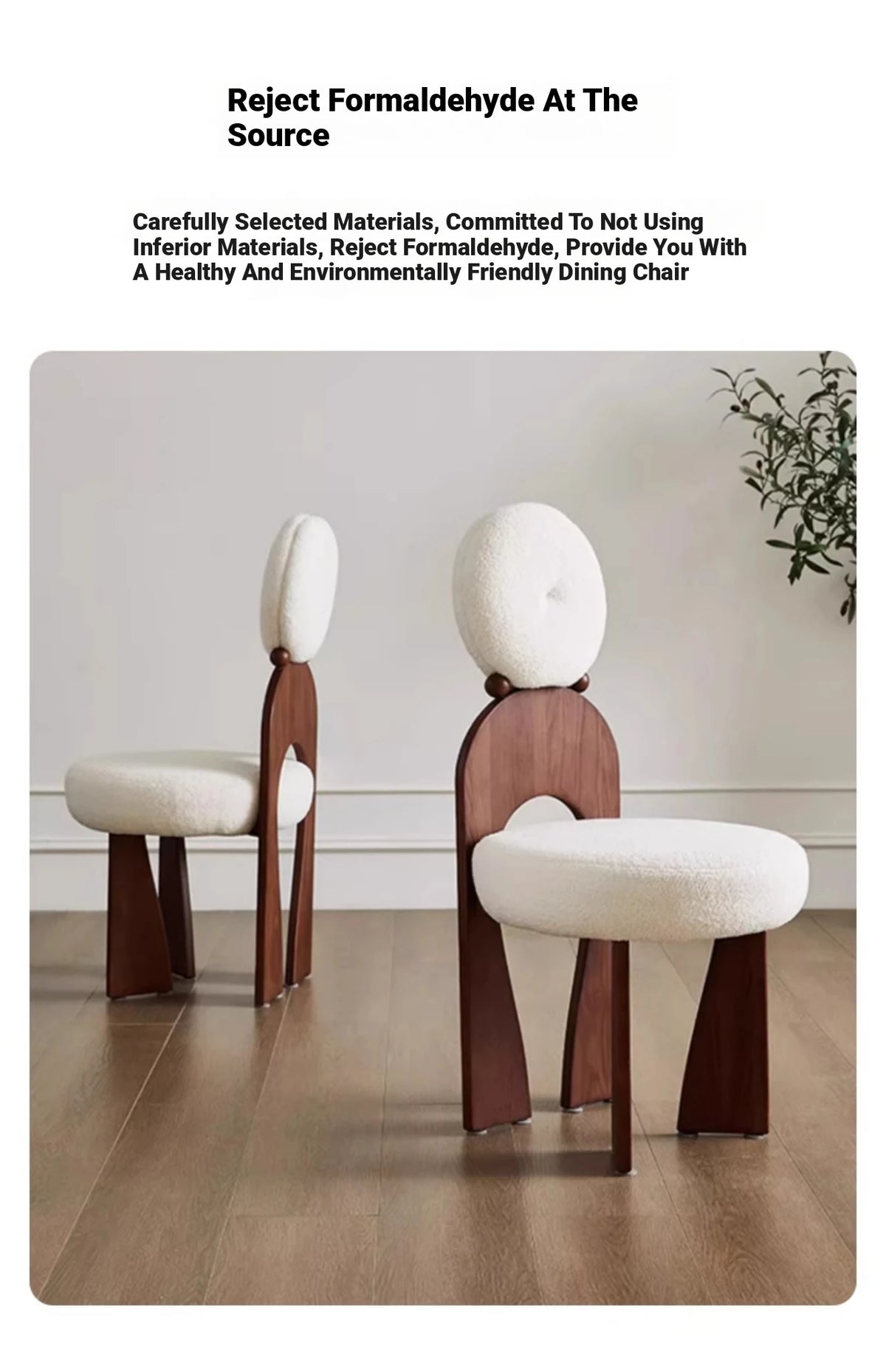 Modern Ash Wood Chair with Cashmere Upholstery - Chic and Stylish Accent Seating for Any Room hzmzw-3152