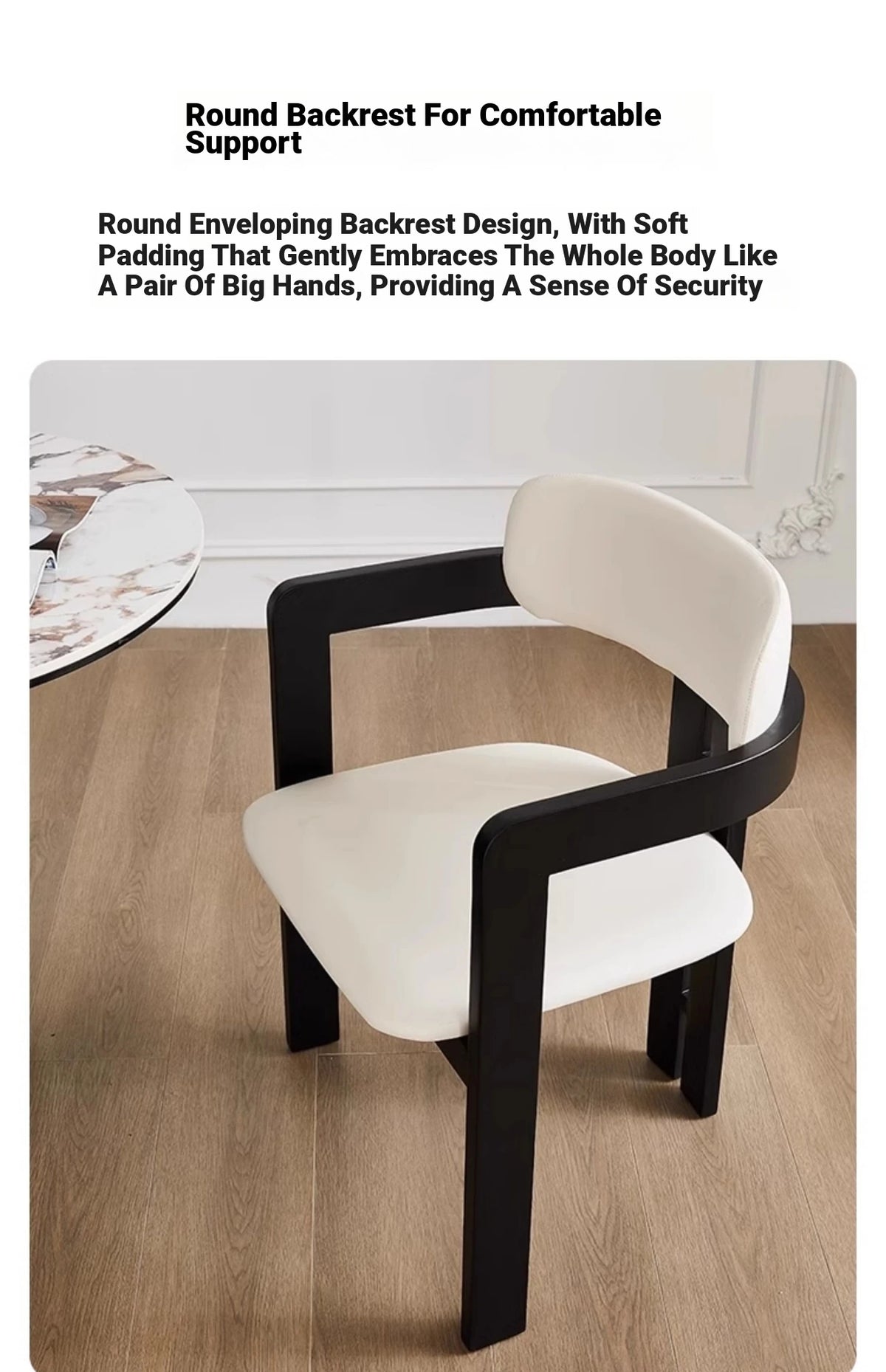 Stylish Ash Wood and Faux Leather Armchair for Modern Living Spaces hzmzw-3153