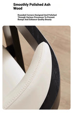 Stylish Ash Wood and Faux Leather Armchair for Modern Living Spaces hzmzw-3153