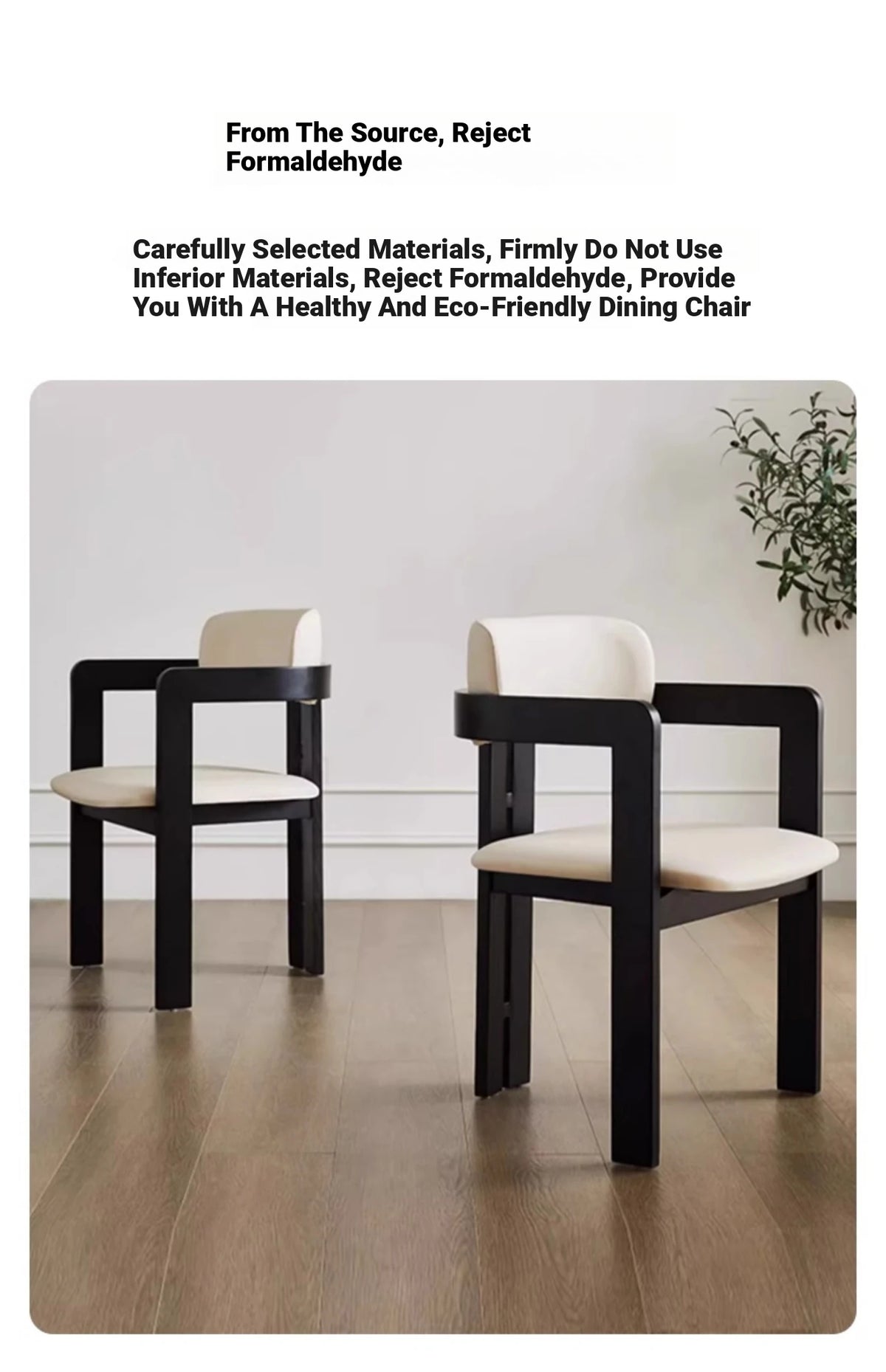 Stylish Ash Wood and Faux Leather Armchair for Modern Living Spaces hzmzw-3153