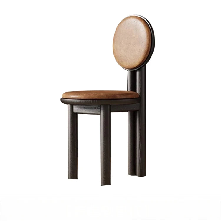 Modern Ash Wood Dining Chair with Faux Leather Seat - Stylish & Comfortable Design hzmzw-3155