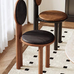 Modern Ash Wood Dining Chair with Faux Leather Seat - Stylish & Comfortable Design hzmzw-3155