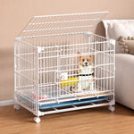 Reinforced Stackable Indoor Dog Crate with Toilet Tray