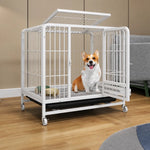 Reinforced Iron Dog Crate with Toilet Tray