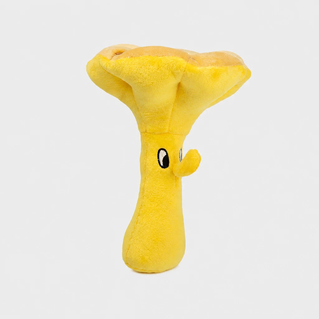 Corduroy Mushroom Treat-Hiding Dog Toy