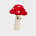 Corduroy Mushroom Treat-Hiding Dog Toy