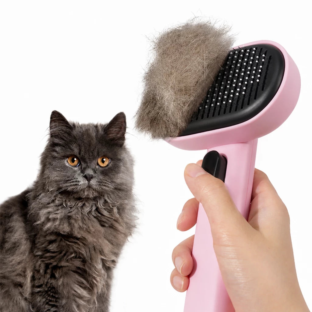 Aumuca 2-in-1 Dog & Cat Grooming Brush and Dematting Comb