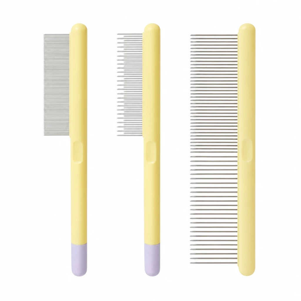 3-Piece Pet Grooming Comb Set for Cats & Dogs