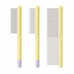 3-Piece Pet Grooming Comb Set for Cats & Dogs
