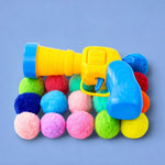 Cat Toy Ball Launcher Set with Plush and EVA Balls