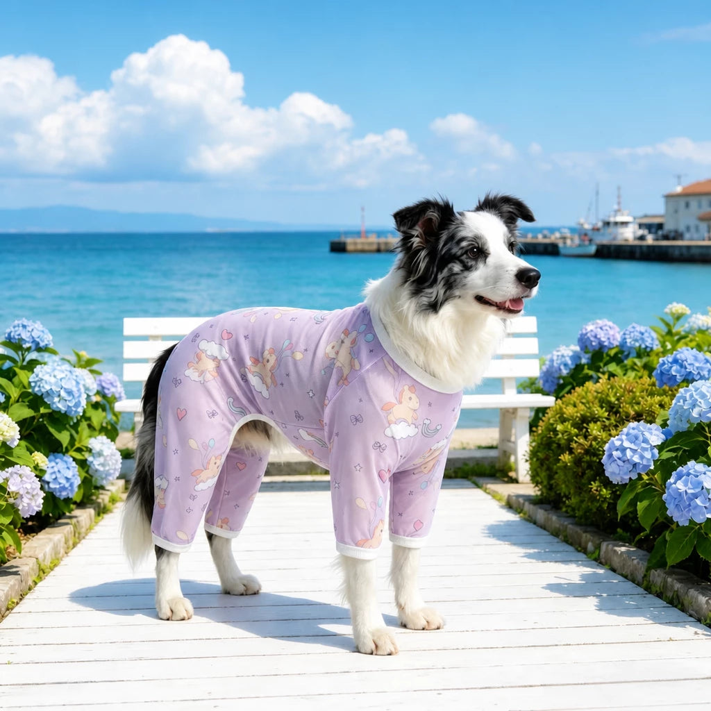 Four-Leg Dog Shirt with Cartoon Print