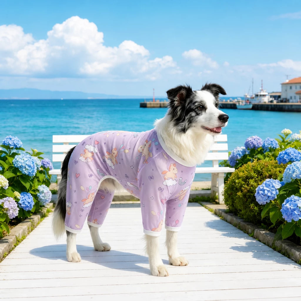 Four-Leg Dog Shirt with Cartoon Print