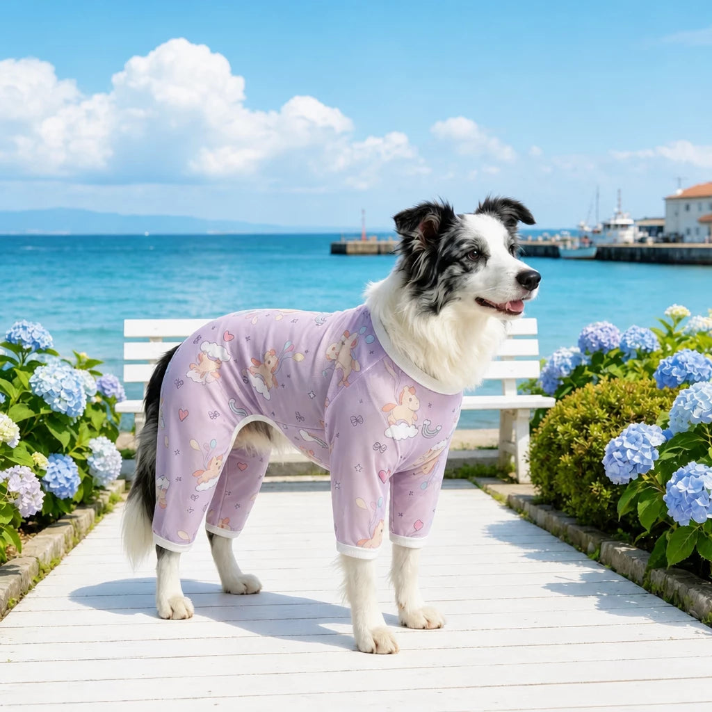 Four-Leg Dog Shirt with Cartoon Print