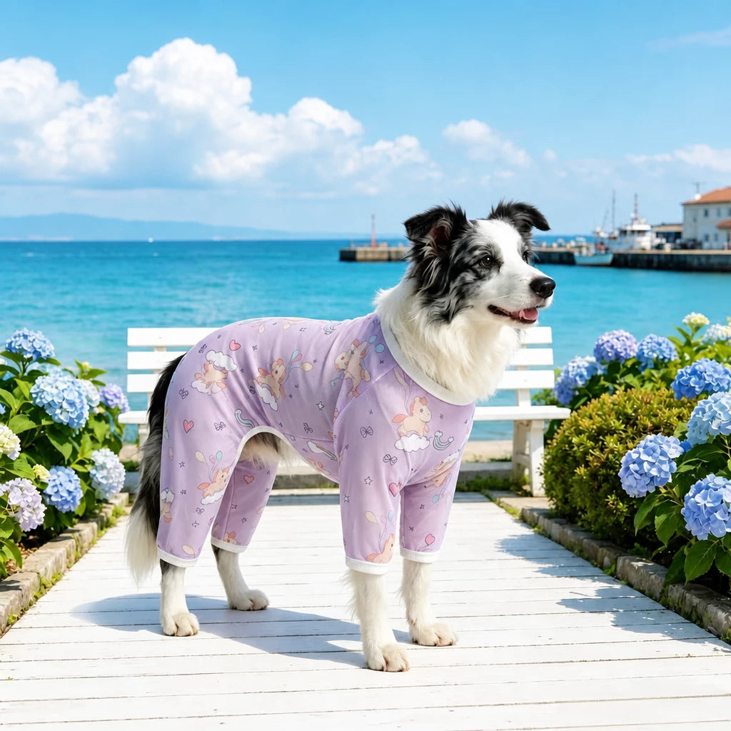 Four-Leg Dog Shirt with Cartoon Print