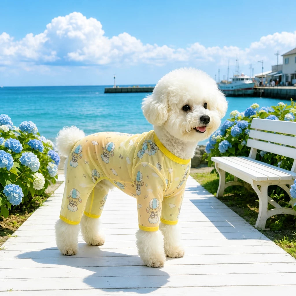 Four-Leg Dog Shirt with Cartoon Print