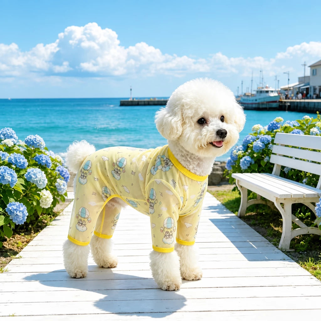 Four-Leg Dog Shirt with Cartoon Print