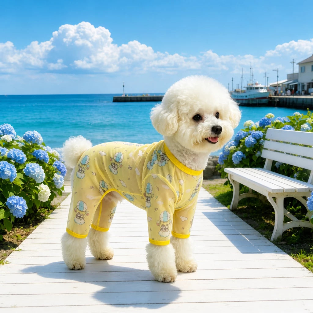 Four-Leg Dog Shirt with Cartoon Print