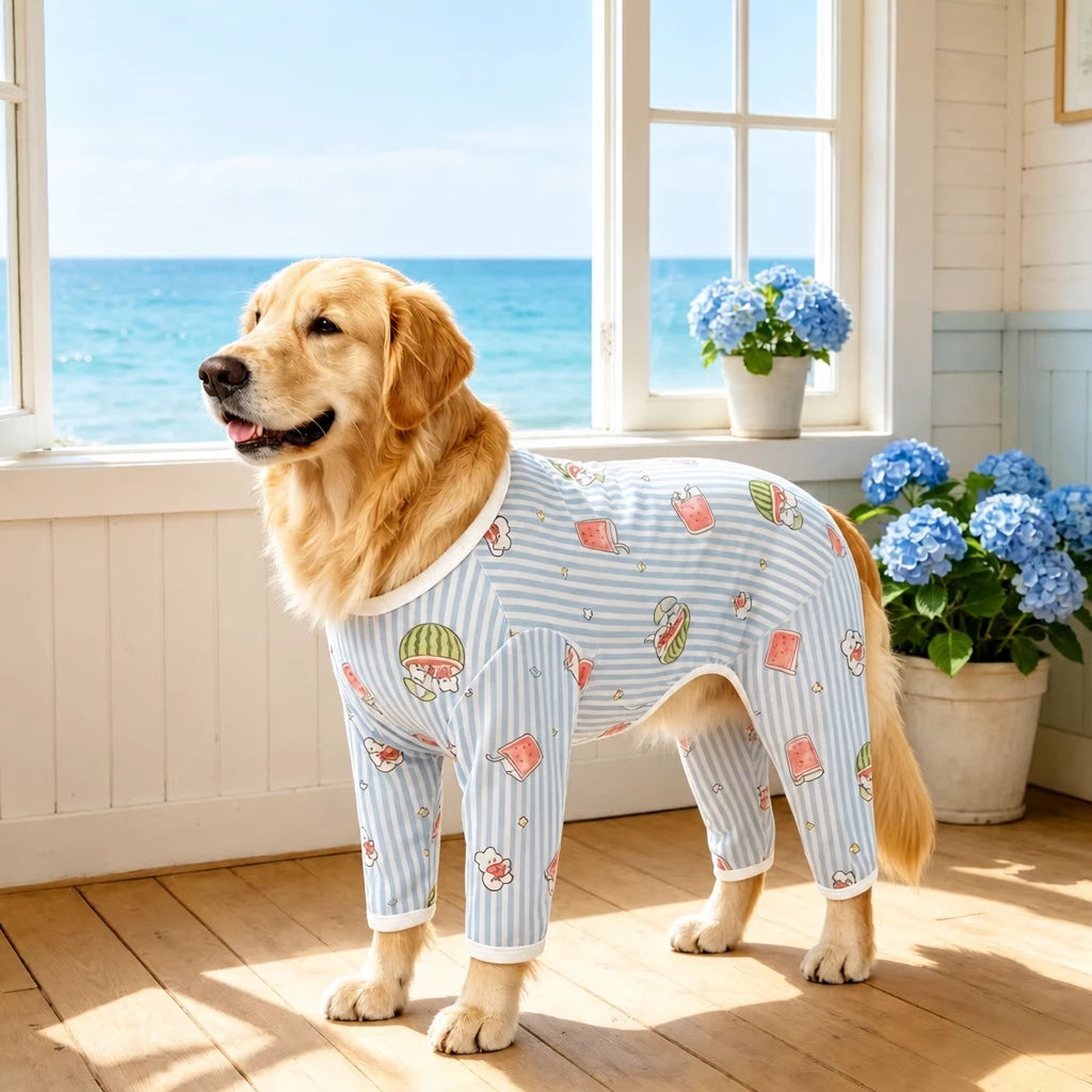 Four-Leg Dog Shirt with Cartoon Print