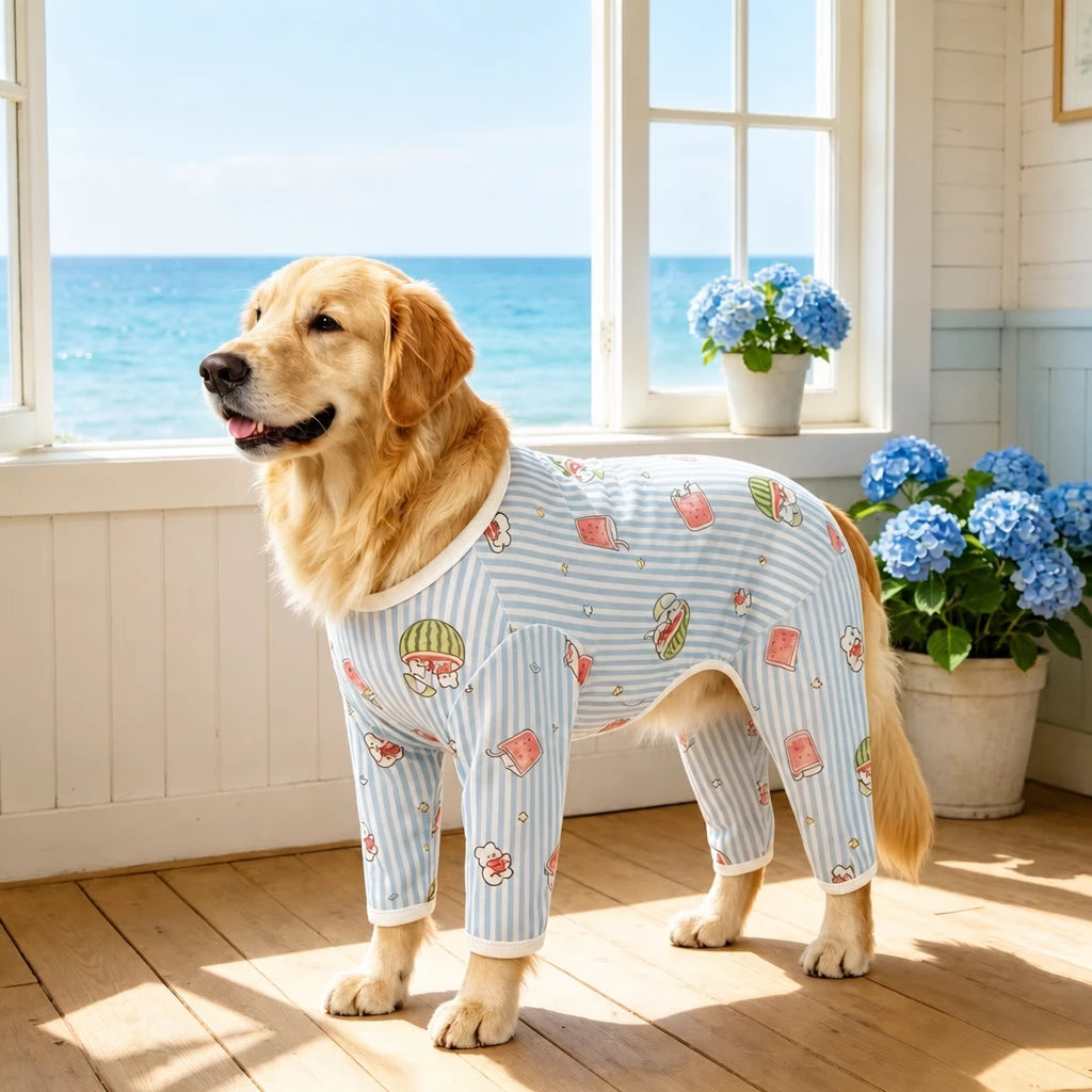 Four-Leg Dog Shirt with Cartoon Print