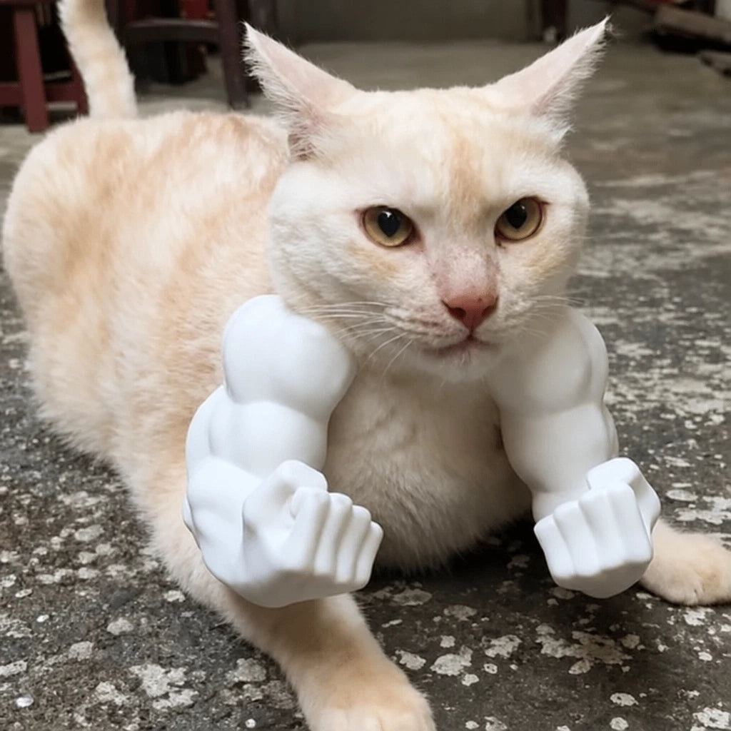 3D-Printed Muscular Arm Pet Neck Accessory
