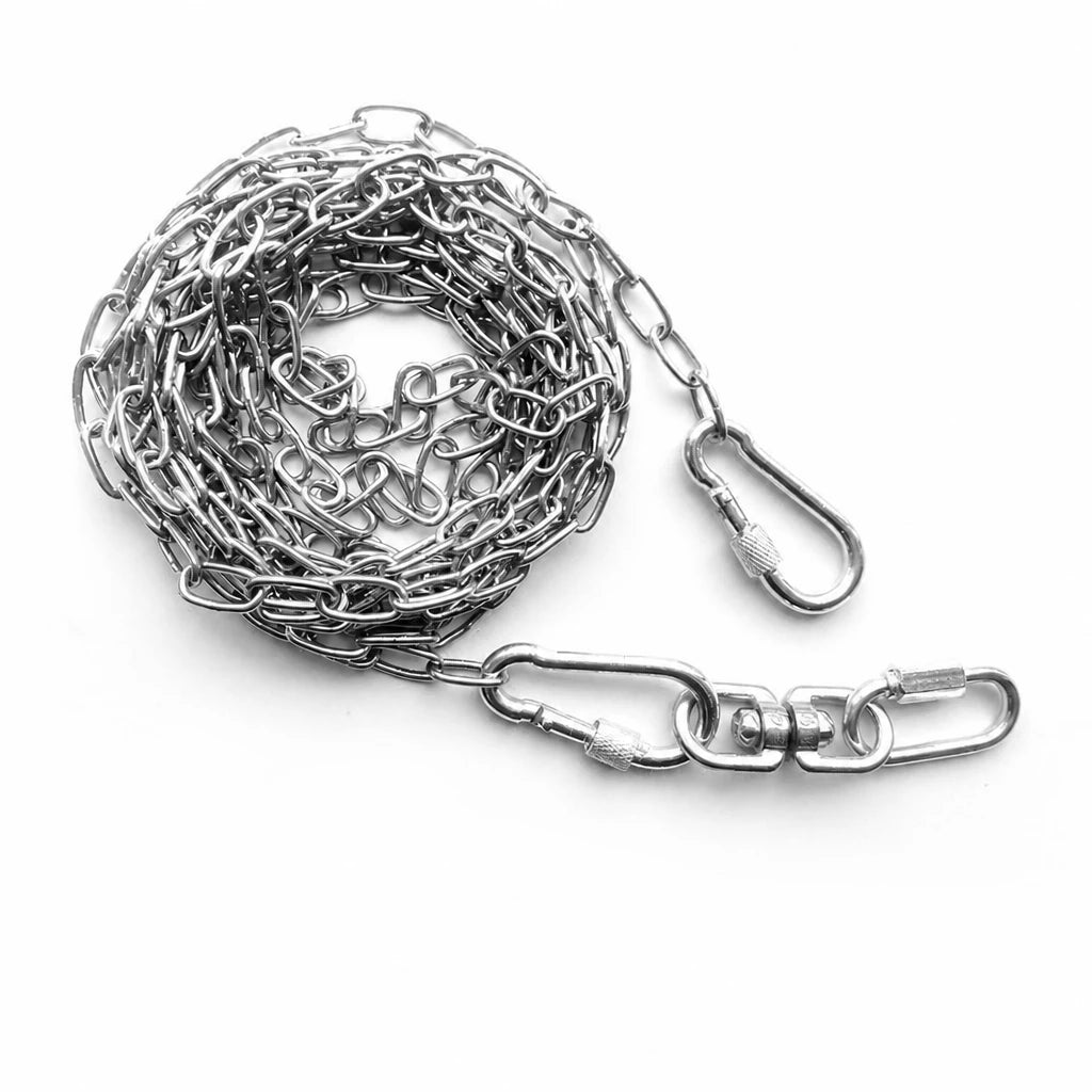 304 Stainless Steel Chain Dog Leash, Collar & Handle Set