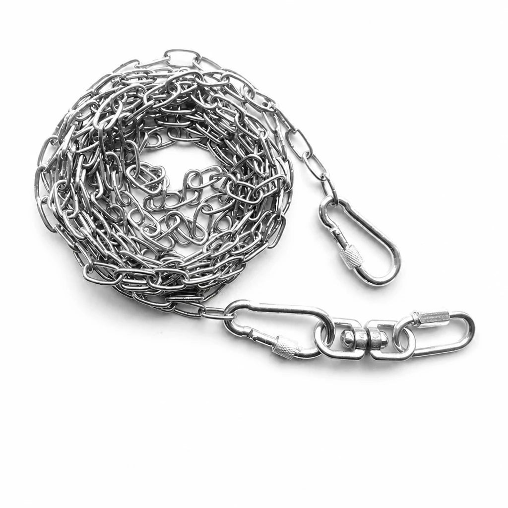 304 Stainless Steel Chain Dog Leash, Collar & Handle Set