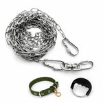 304 Stainless Steel Chain Dog Leash, Collar & Handle Set