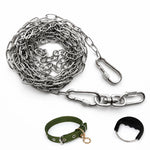 304 Stainless Steel Chain Dog Leash, Collar & Handle Set