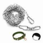 304 Stainless Steel Chain Dog Leash, Collar & Handle Set