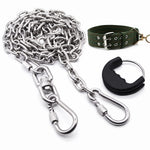 304 Stainless Steel Chain Dog Leash, Collar & Handle Set
