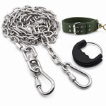 304 Stainless Steel Chain Dog Leash, Collar & Handle Set