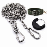 304 Stainless Steel Chain Dog Leash, Collar & Handle Set