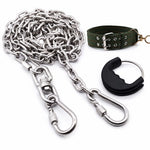 304 Stainless Steel Chain Dog Leash, Collar & Handle Set