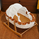 French-Style Cat Bed with Rocking Cradle Base