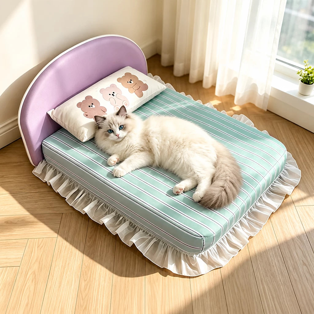 All-Season Pet Bed Mattress with Pillow
