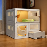 Indoor Cat Enclosure with Integrated Litter Area