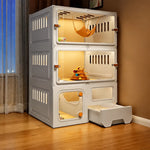 Indoor Cat Enclosure with Integrated Litter Area
