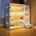 Indoor Cat Enclosure with Integrated Litter Area