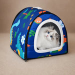 Waterproof Semi-Enclosed Dog & Cat Bed with Removable, Washable Design